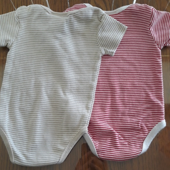 Vitamins 0 - 3 Month Striped Onesies - Picture 2 of 2